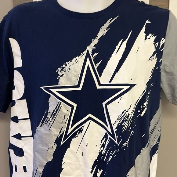 Starter Dallas Cowboys Navy Short Sleeve Crewneck T-shirt with Graphics- Medium - Picture 6 of 15